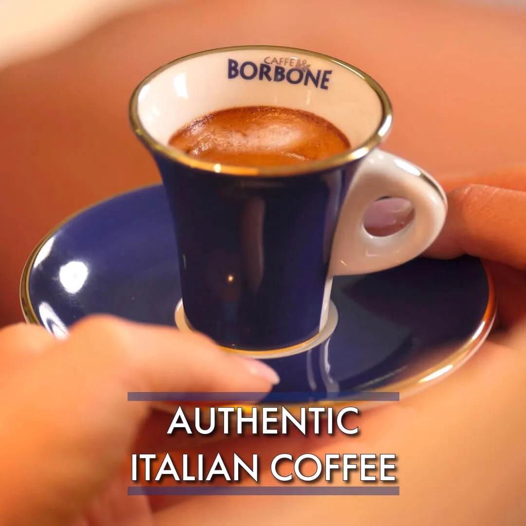 Caffe Borbone Whole Bean Coffee, Medium Roast Arabica and Robusta Blend, Crema Classica, Full-Bodied and Balanced Italian Coffee, 2.2 lb Bag
