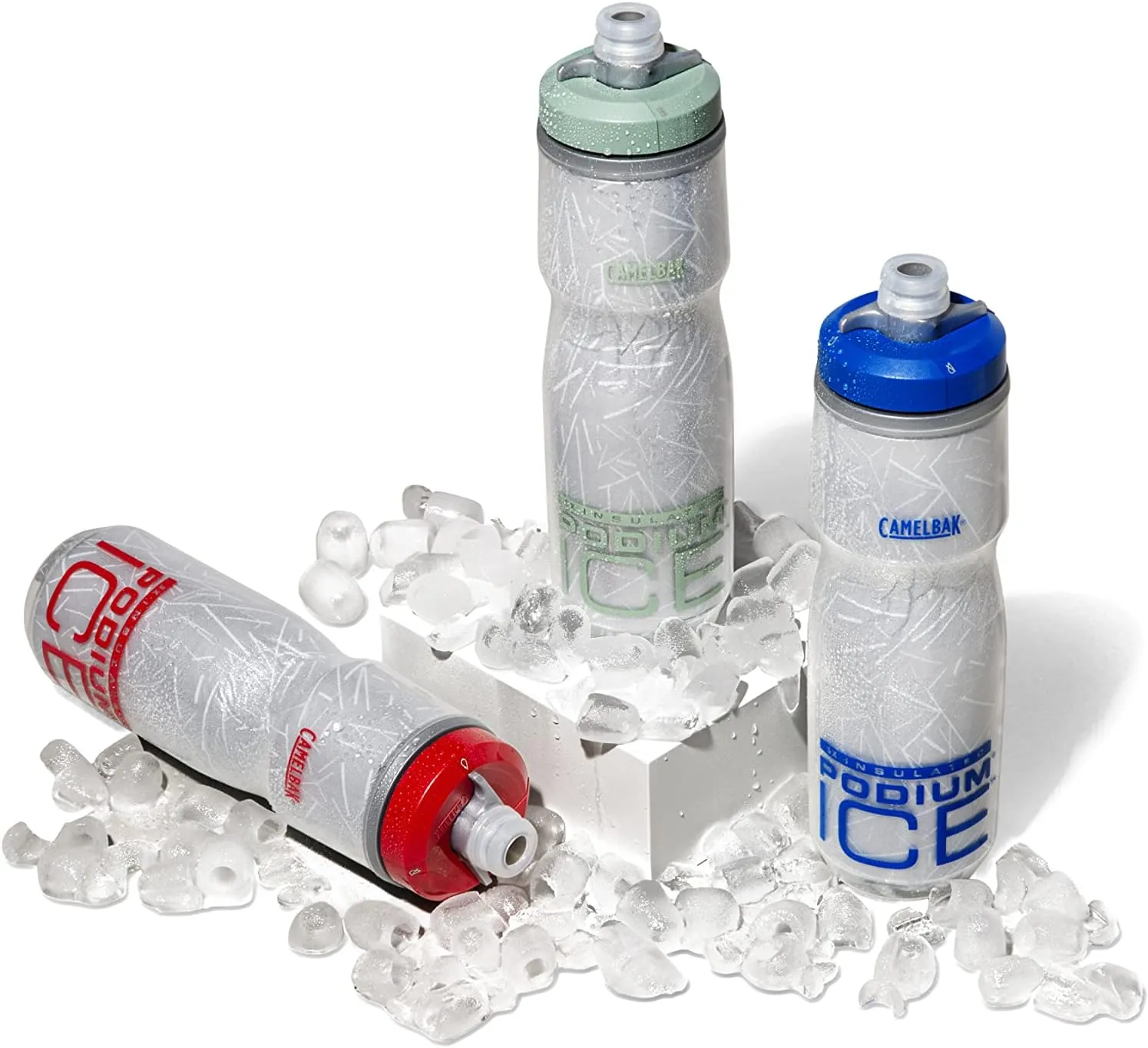 CamelBak Podium Ice Bike Bottle 21oz - Insulated Squeeze Bottle, Black