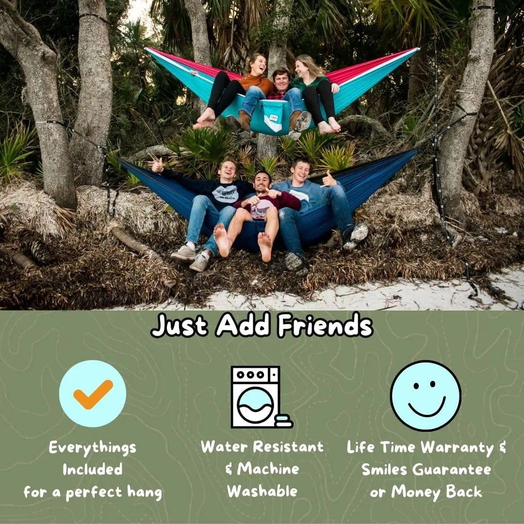 Camping Hammocks | Single Double and Bunk Bed Backpacking Hammock | Featherlite Outdoorsman Survival | hammok hamick hamock | (Just Peachy, Single)