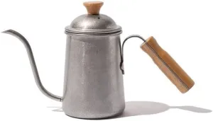 Camping stainless steel retro hand-brewed coffee pot with thin mouth and long mouth teapot
