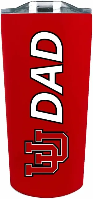 Campus Colors NCAA Stainless Steel Travel Tumbler for Dad - 18 oz - Double Walled Insulated Drinkware (Utah Utes - Red)