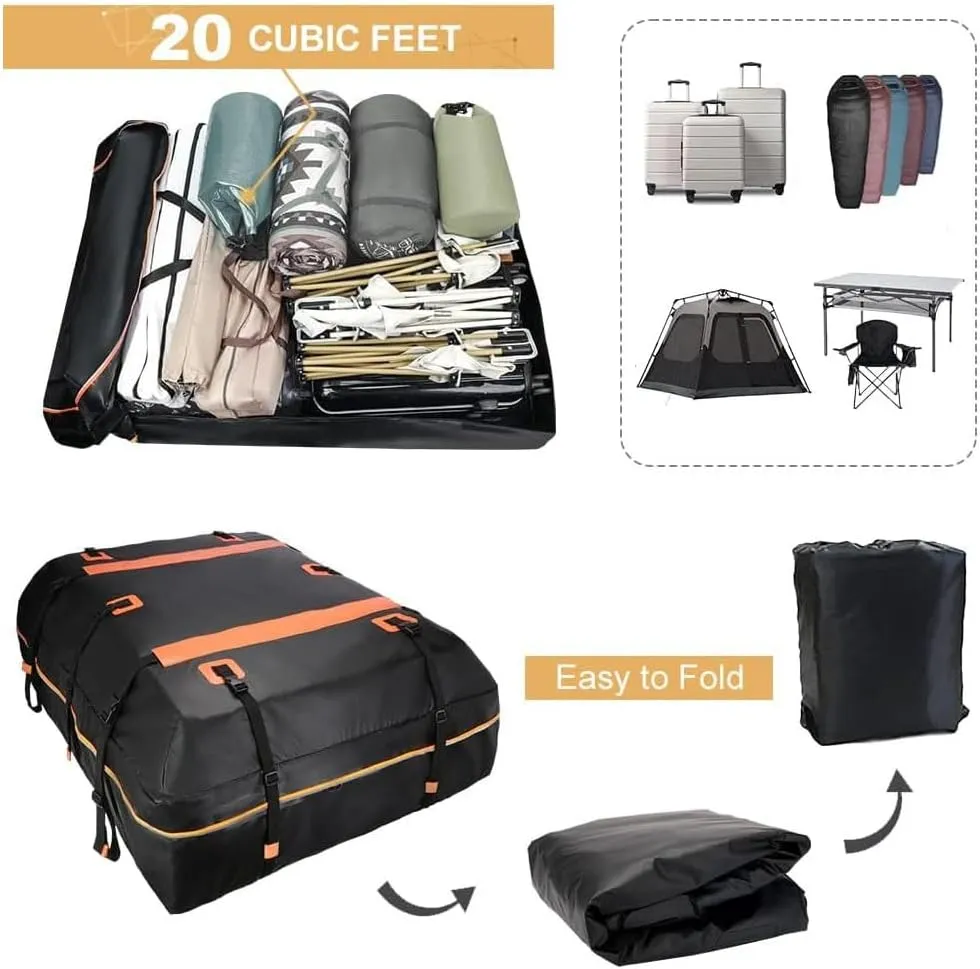 Car Roof Bag for Jeep Compass 2017-2020,Resist Outdoor Dust Car Roof Cargo Bag Folding Soft Roof Bag with Storage Bag,C Blue
