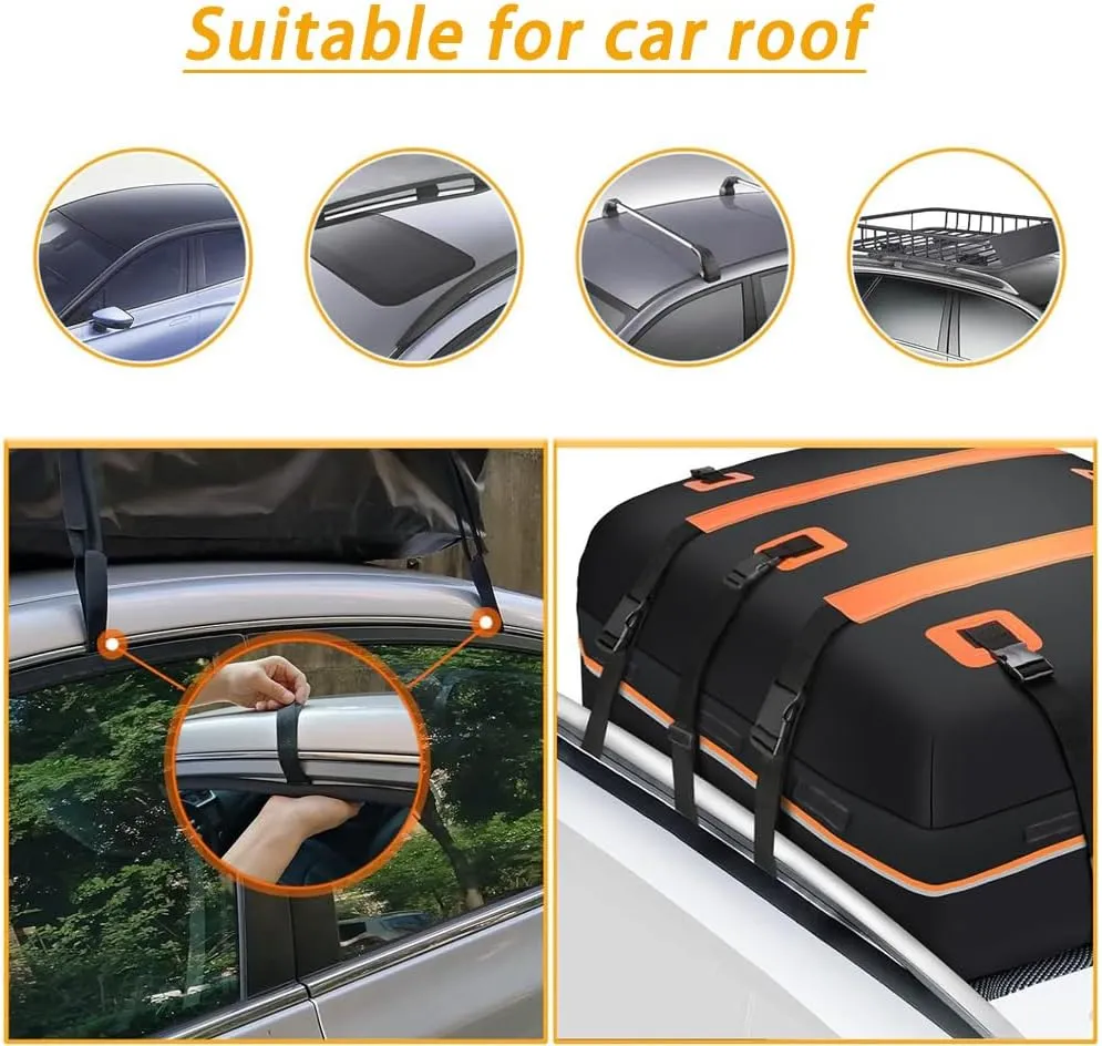 Car Roof Bag for Jeep Compass 2018-2022,Resist Outdoor Dust Car Roof Cargo Bag Folding Soft Roof Bag with Storage Bag,C Blue