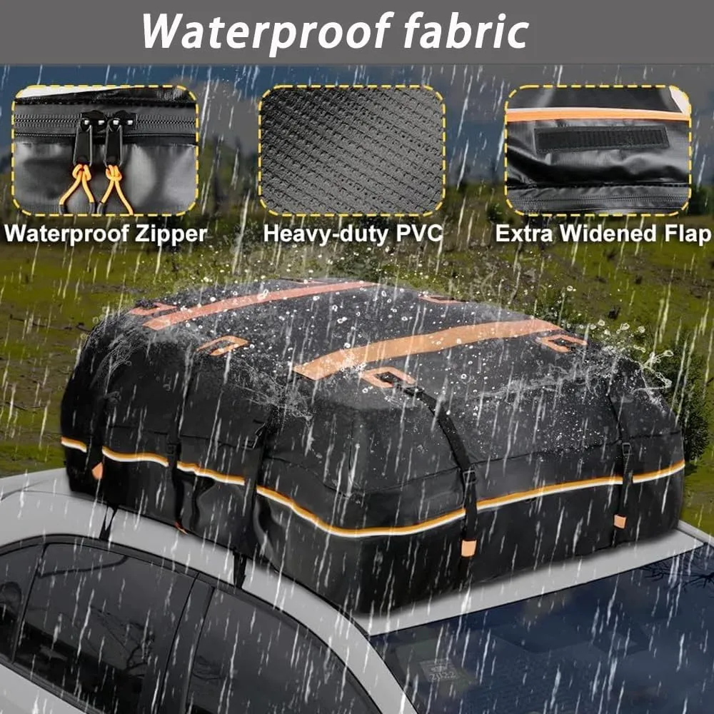 Car Roof Bag for Jeep Compass 2018-2022,Resist Outdoor Dust Car Roof Cargo Bag Folding Soft Roof Bag with Storage Bag,C Blue