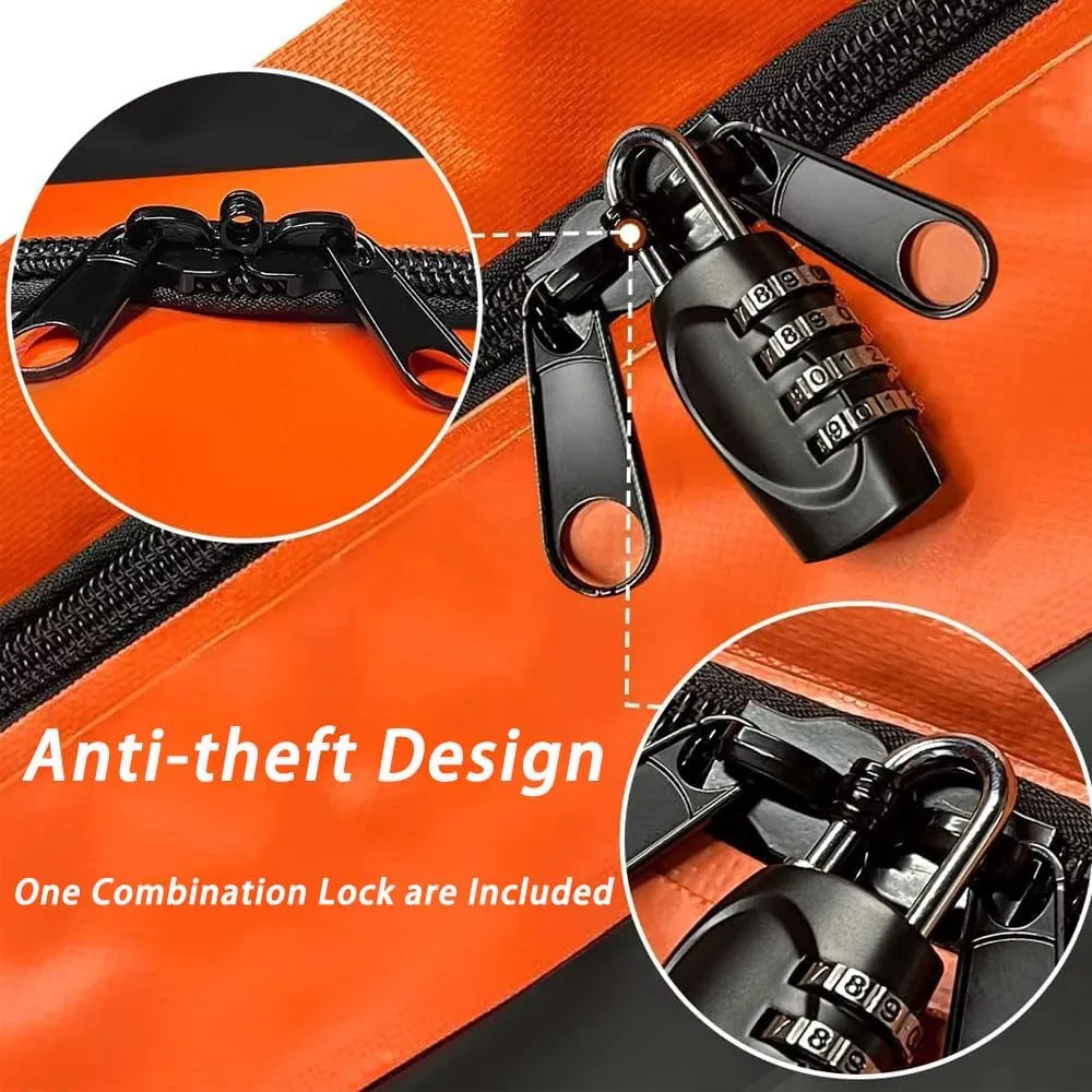Car Roof Bag for Jeep Compass II 2017-2023,Resist Outdoor Dust Car Roof Cargo Bag Folding Soft Roof Bag with Storage Bag,A Orange