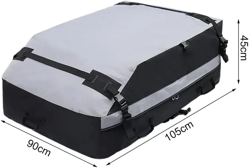 Car Roof Bag for Jeep Compass II 2017-2023,Resist Outdoor Dust Car Roof Cargo Bag Folding Soft Roof Bag with Storage Bag,B Gray