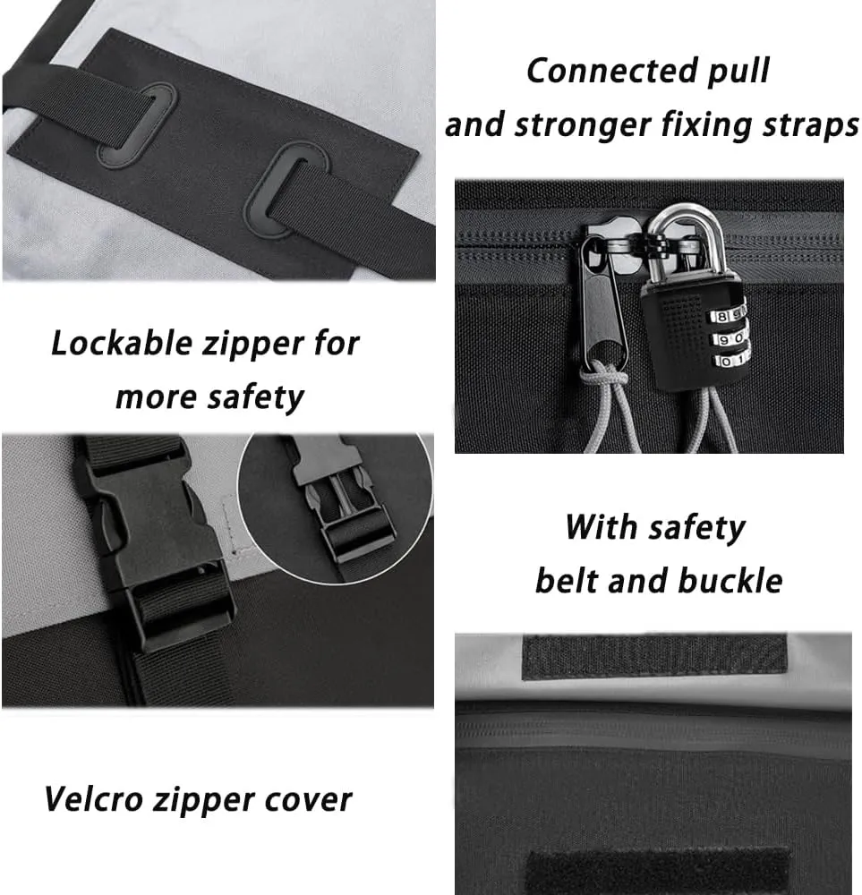 Car Roof Bag for Jeep Compass II 2017-2023,Resist Outdoor Dust Car Roof Cargo Bag Folding Soft Roof Bag with Storage Bag,B Gray