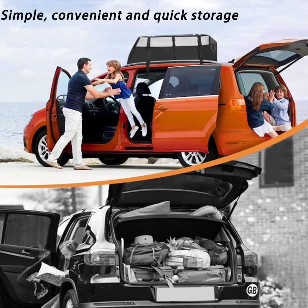 Car Roof Bag for Jeep Compass II 2017-2023,Resist Outdoor Dust Car Roof Cargo Bag Folding Soft Roof Bag with Storage Bag,B Gray