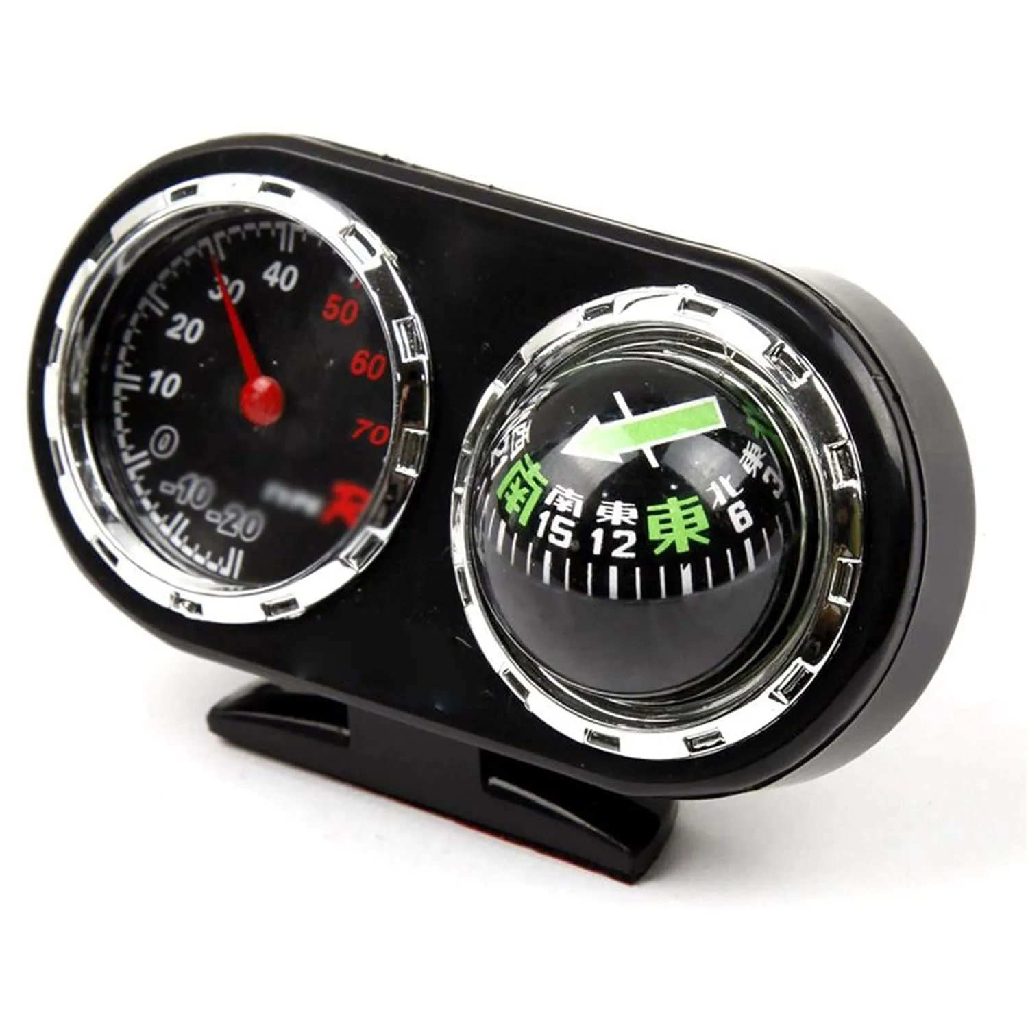 Car Thermometer, Compass, High Precision Modification Creative Compass, Indoor Car Interior Products, Mute