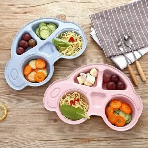 Cartoon Car Baby Bowls - Kids Food Plate Tableware