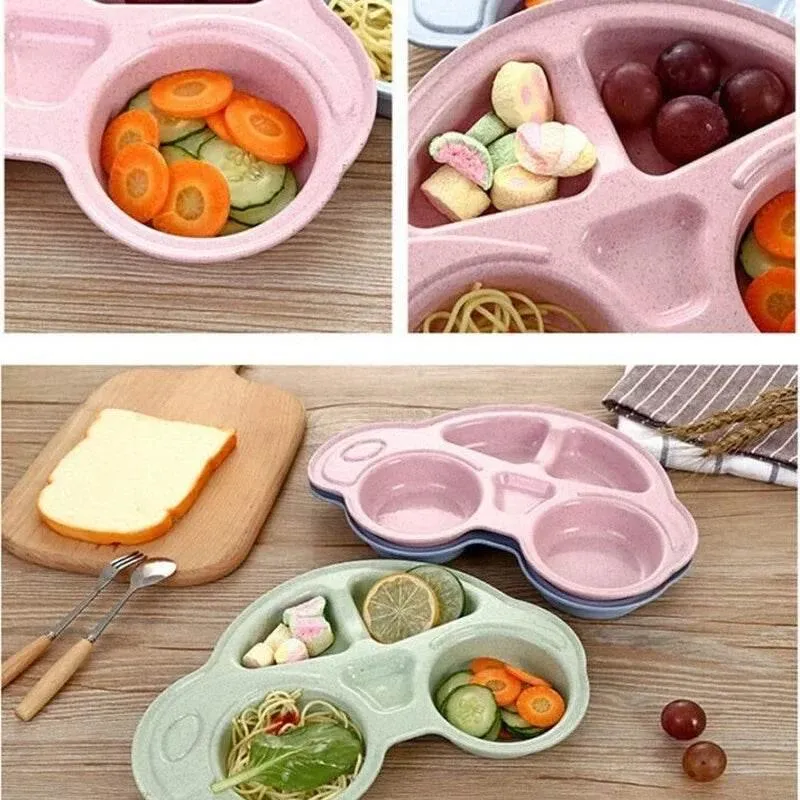 Cartoon Car Baby Bowls - Kids Food Plate Tableware