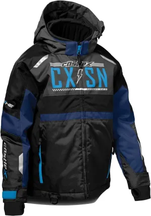 Castle X Youth Strike Jacket in Navy/Process Blue/Charcoal, Size Medium