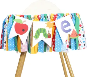 Caterpillar High Chair Banner,Very Hungry Caterpillar 1st Birthday High Chair Banner,Caterpillar Highchair Banner Photo Backdrop,Fruit Boy Girl First Birthday,Baby 1st Birthday Party Decorations