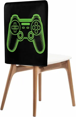 Chair Covers Set of 4 Game Art Decor Chair Back Covers Stretch Removable Washable Slipcovers Seat Protector for Dining Room Kitchen Party Decor