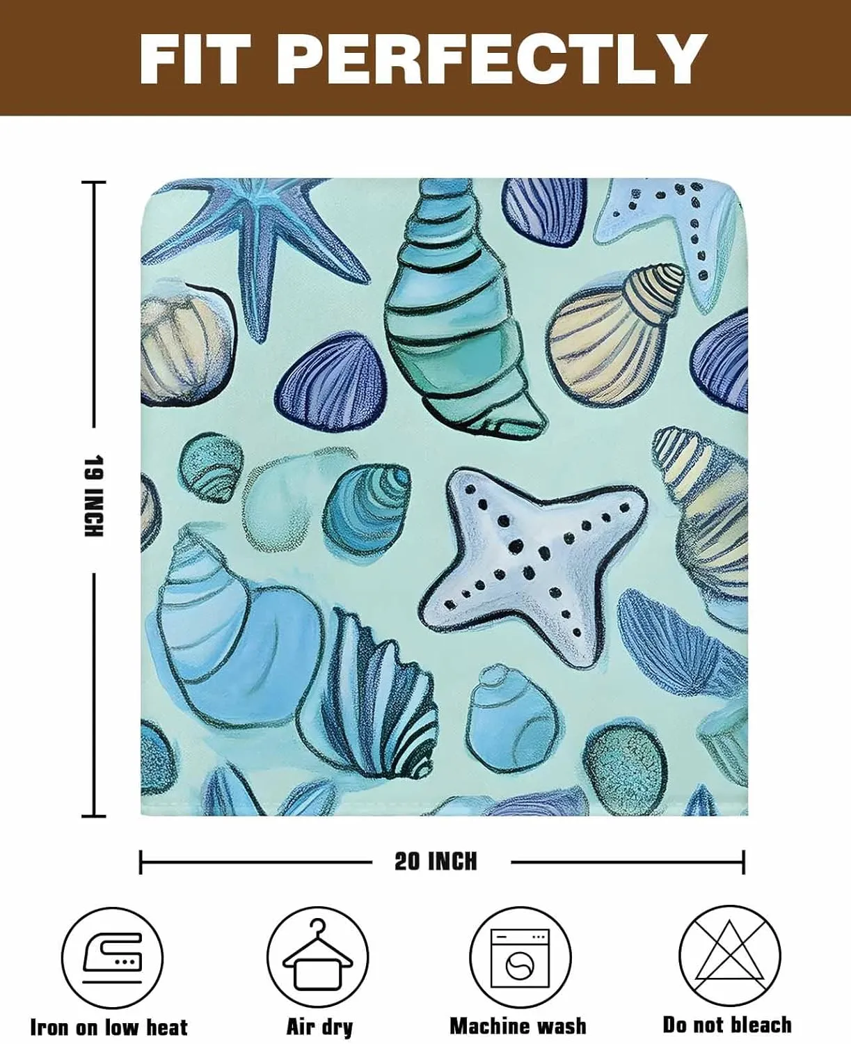 Chair Covers Set of 4 Ocean Minimalist Style Modern Art 1 Chair Back Covers Stretch Removable Washable Slipcovers Seat Protector for Dining Room Kitchen Party Decor