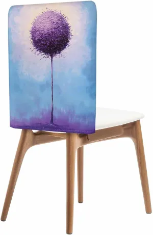 Chair Covers Set of 4 Watercolor Gradient Flowers Chair Back Covers Stretch Removable Washable Slipcovers Seat Protector for Dining Room Kitchen Party Decor