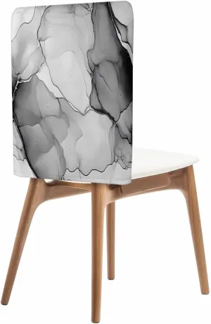 Chair Covers Set of 6 Tranquility Marble Texture Abstract Art Chair Back Covers Stretch Removable Washable Slipcovers Seat Protector for Dining Room Kitchen Party Decor