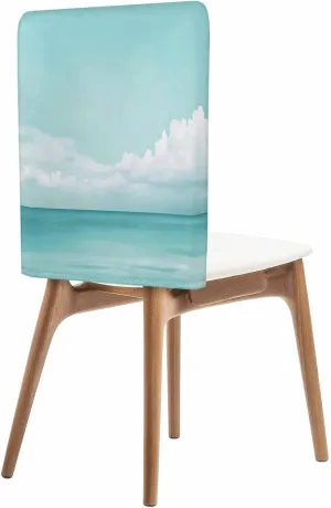 Chair Covers Set of 6 Vintage Nature Sky Chair Back Covers Stretch Removable Washable Slipcovers Seat Protector for Dining Room Kitchen Party Decor
