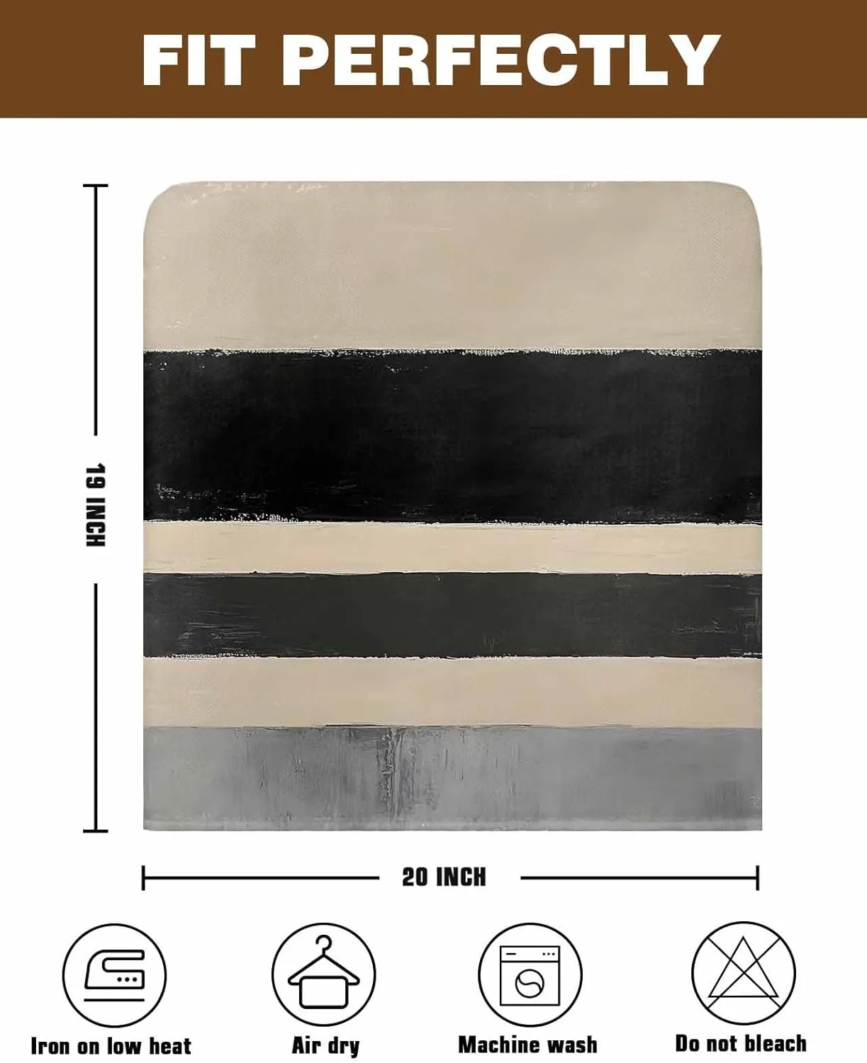 Chair Covers Set of 8 Abstract Art Modern Art Minimalism 4 Chair Back Covers Stretch Removable Washable Slipcovers Seat Protector for Dining Room Kitchen Party Decor