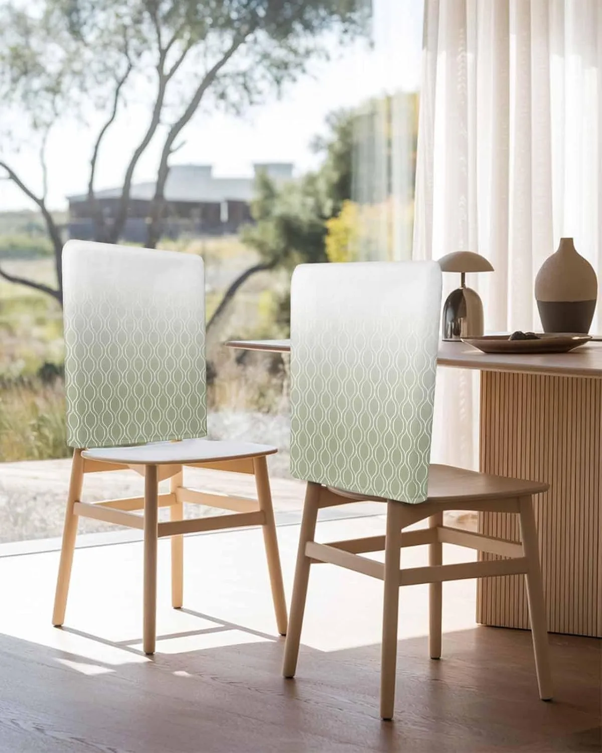 Chair Covers Set of 8 Abstract Classic Art Chair Back Covers Stretch Removable Washable Slipcovers Seat Protector for Dining Room Kitchen Party Decor