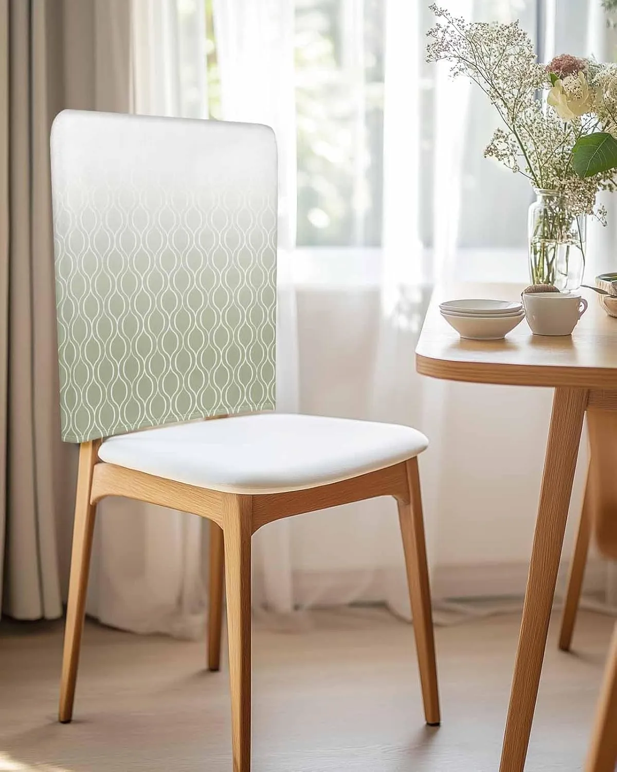 Chair Covers Set of 8 Abstract Classic Art Chair Back Covers Stretch Removable Washable Slipcovers Seat Protector for Dining Room Kitchen Party Decor