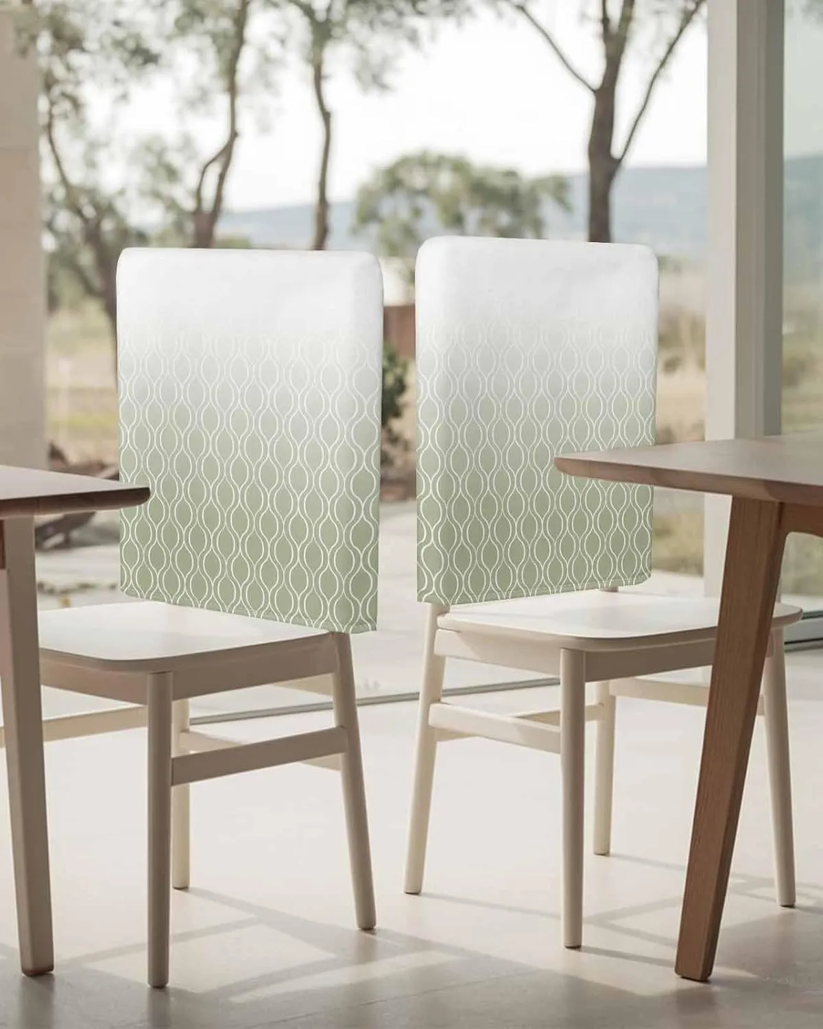 Chair Covers Set of 8 Abstract Classic Art Chair Back Covers Stretch Removable Washable Slipcovers Seat Protector for Dining Room Kitchen Party Decor