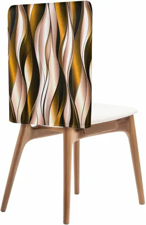 Chair Covers Set of 8 Gradient Abstract Drape Chair Back Covers Stretch Removable Washable Slipcovers Seat Protector for Dining Room Kitchen Party Decor