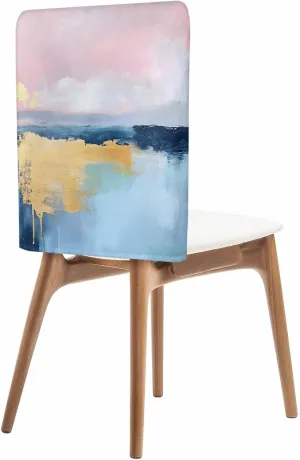 Chair Covers Set of 8 Modernism Abstract Art Color Block 11 Chair Back Covers Stretch Removable Washable Slipcovers Seat Protector for Dining Room Kitchen Party Decor
