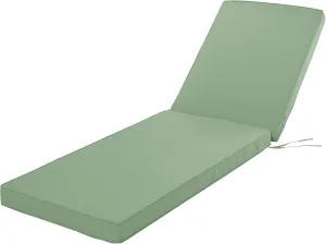 Chaise Lounge Cushion for Outdoor Furniture, Waterproof Fade and Tear Resistant Lounge Deck Chair Cushions for Patio Lawn Pool Resort Hotel, 80x26x3 Inch, Sage Green
