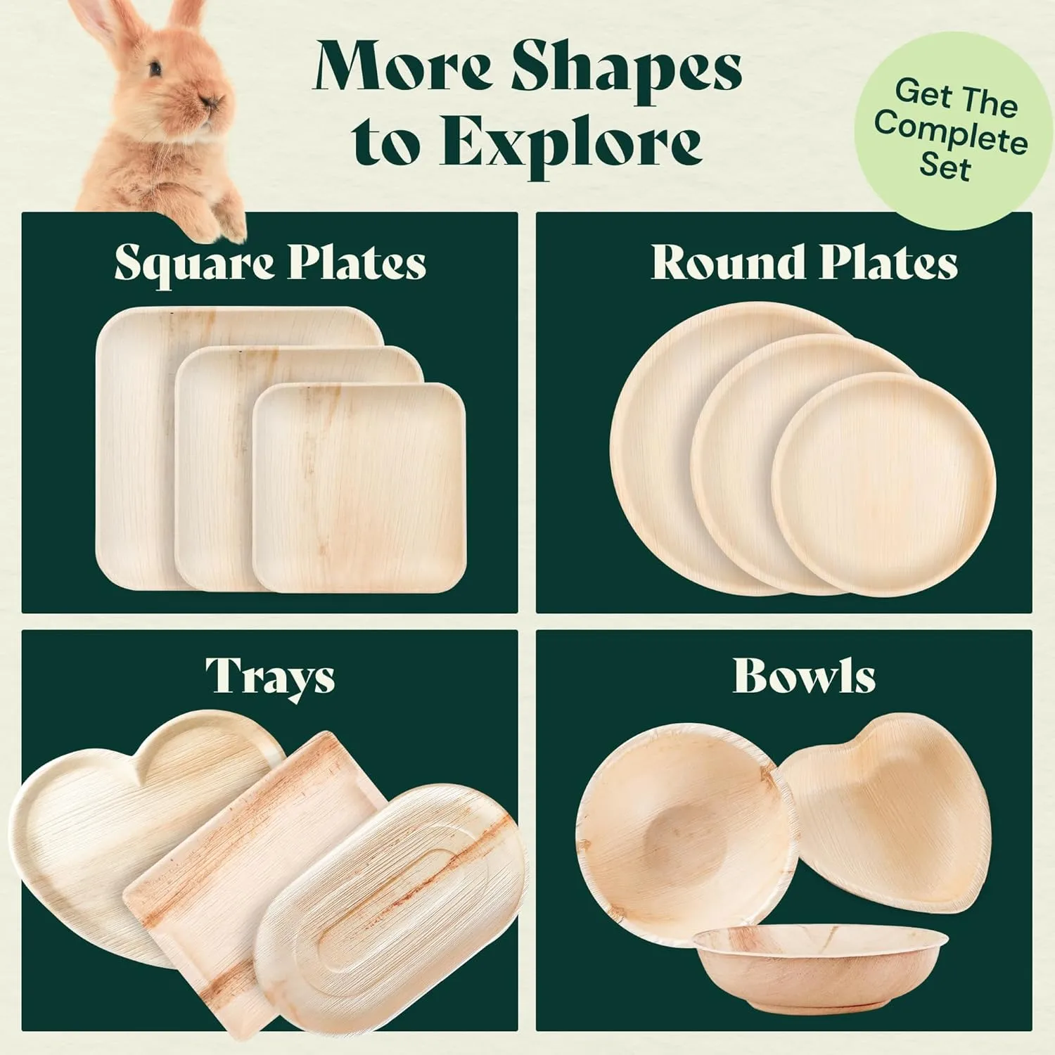 Chic Leaf Palm Leaf Bowls - Mini Disposable Bamboo Bowls for 4th of July - Dessert Cups for Parties, Event Appetizers - Biodegradable & Compostable Party Supplies (2.5'' Round - 75 Pack)
