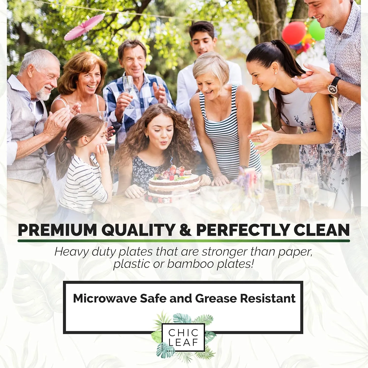 Chic Leaf Palm Leaf Bowls - Mini Disposable Bamboo Bowls for Weddings, Parties, Event Appetizers - Biodegradable & Compostable Party Supplies (5.5'' Square - 25 Pack)