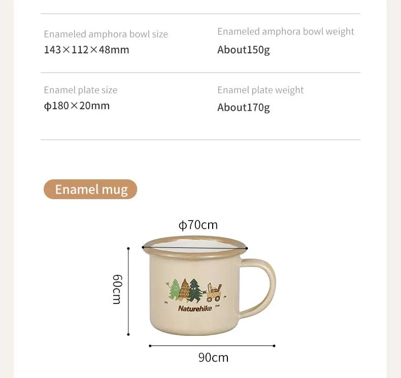 Children's enamel tableware