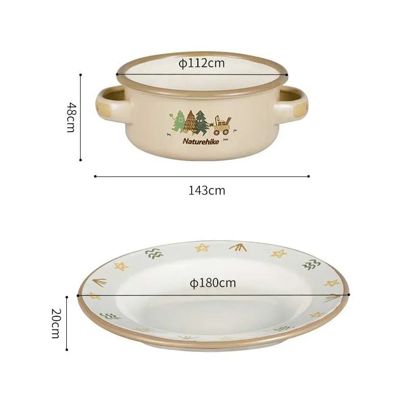 Children's enamel tableware