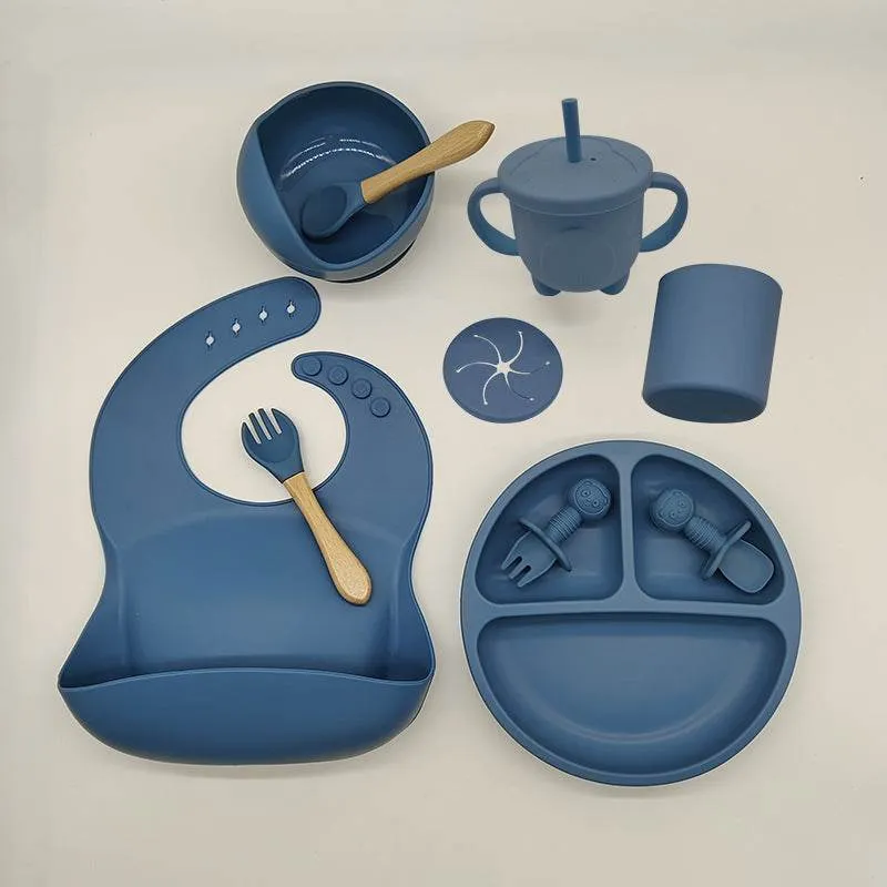 Children's Feeding Silicone Dinner Plate Set