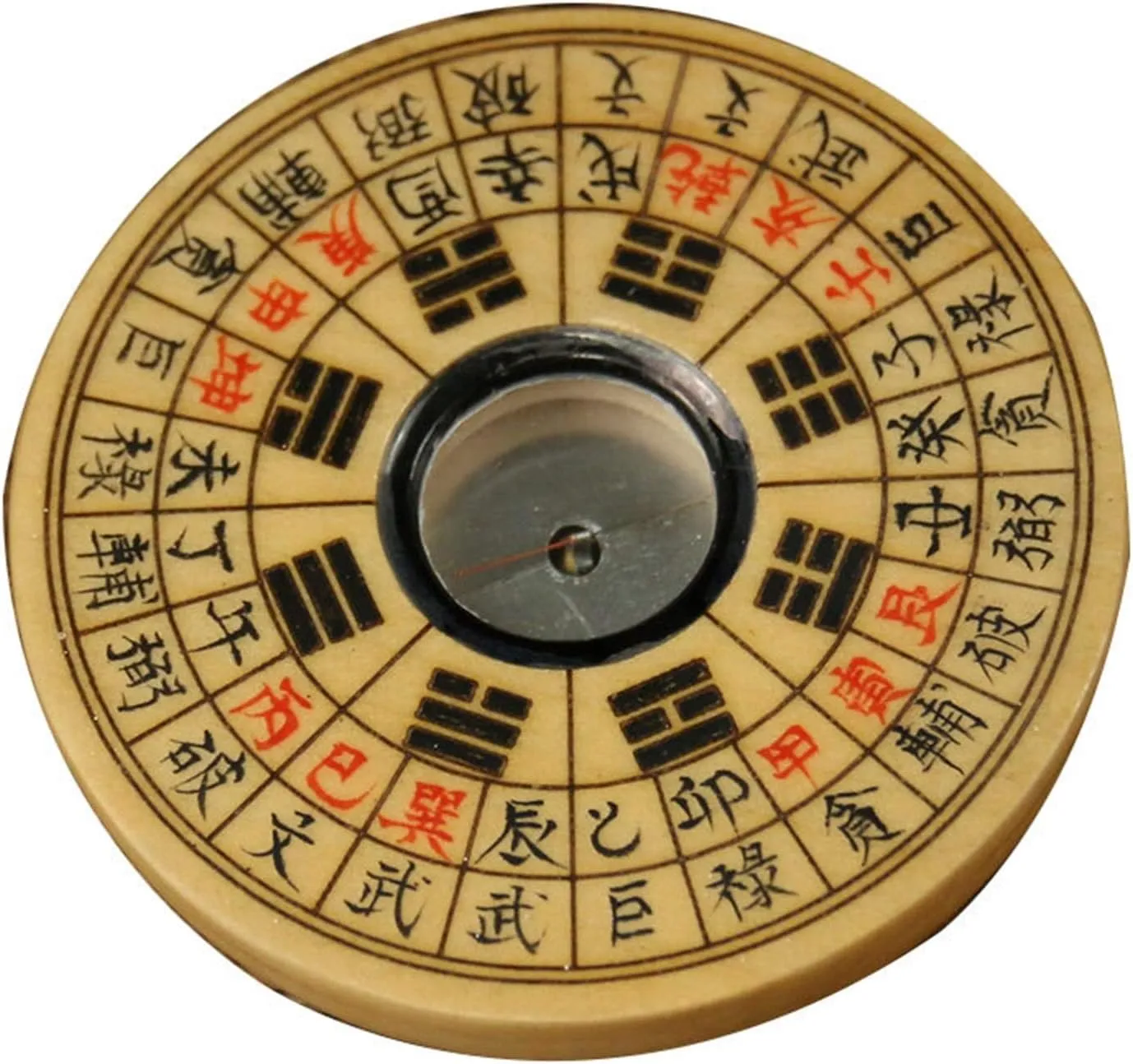 Chinese Feng Shui Luo Pan,Gossip Compass, Feng Shui Compass Plate High-Precision Carry Mini Retro Compass Geomantic Compass Compass