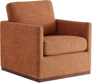 CHITA Swivel Accent Chair, FSC Certified Mid Century Modern Arm Chair for Living Room and Bedroom, Fully Assembled, Terracotta