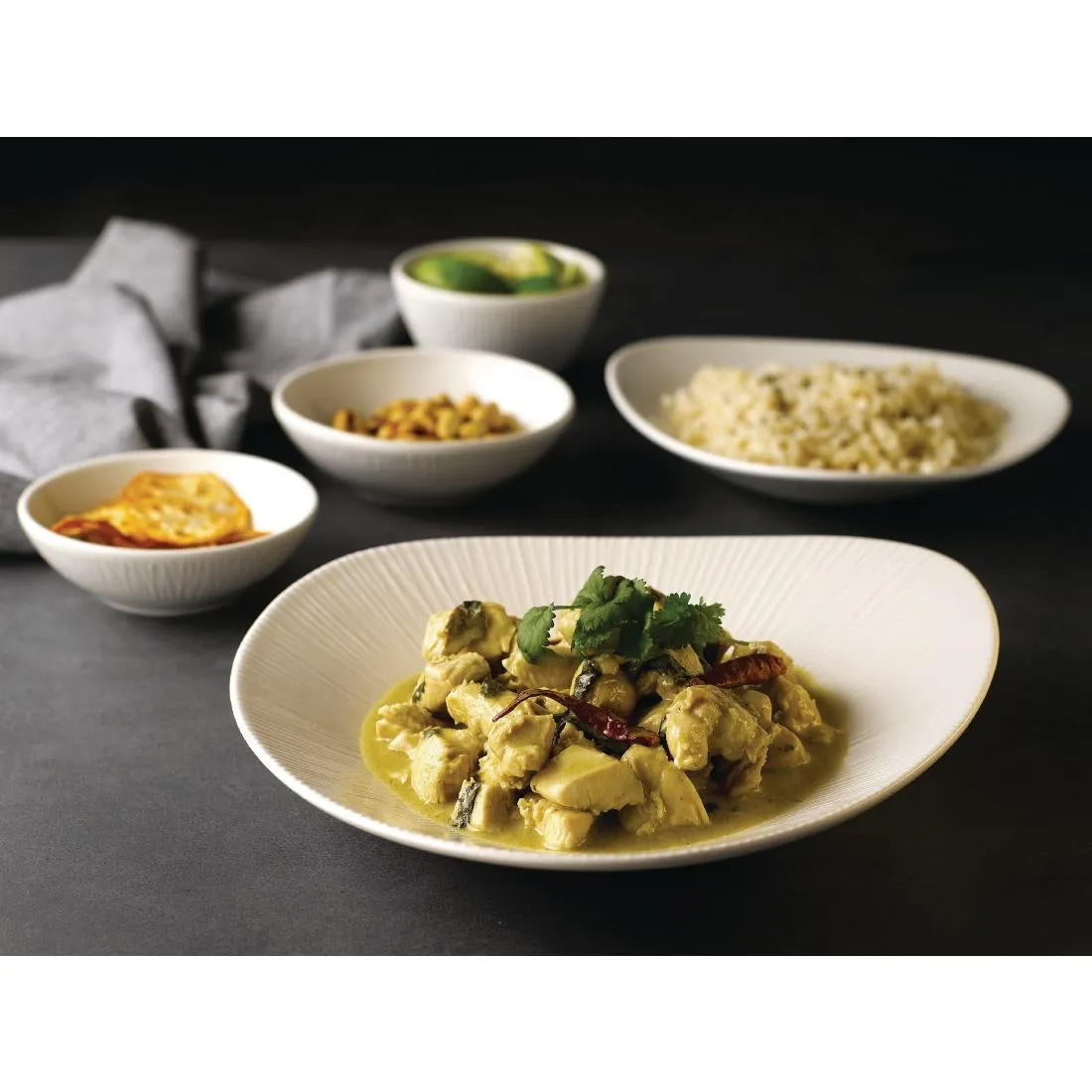 Churchill Bamboo Triangle Shallow Bowls 210mm (12 Pack)