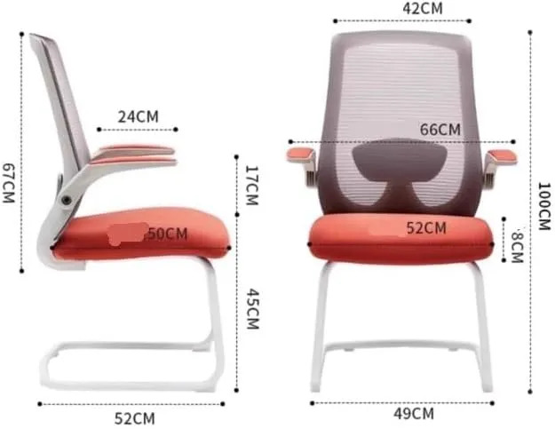 Classic Executive Office Chair with Adjustable Armrests and Metal Sled Base High Back Mesh Desk Chair for Adult Working Study Desk Task Chair(Gris)