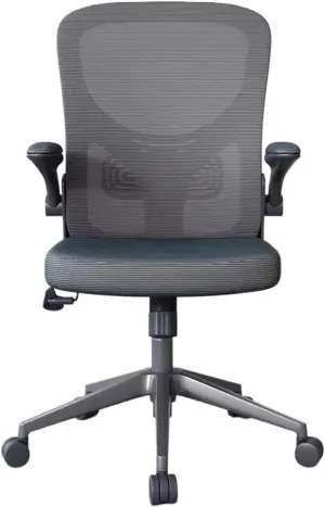 Classic Office Chair Simple Modern Staff Chair Can Be Rotated with Armrests Backrest Mesh Parlor Negotiation Chair Desk Task Chair(Black)