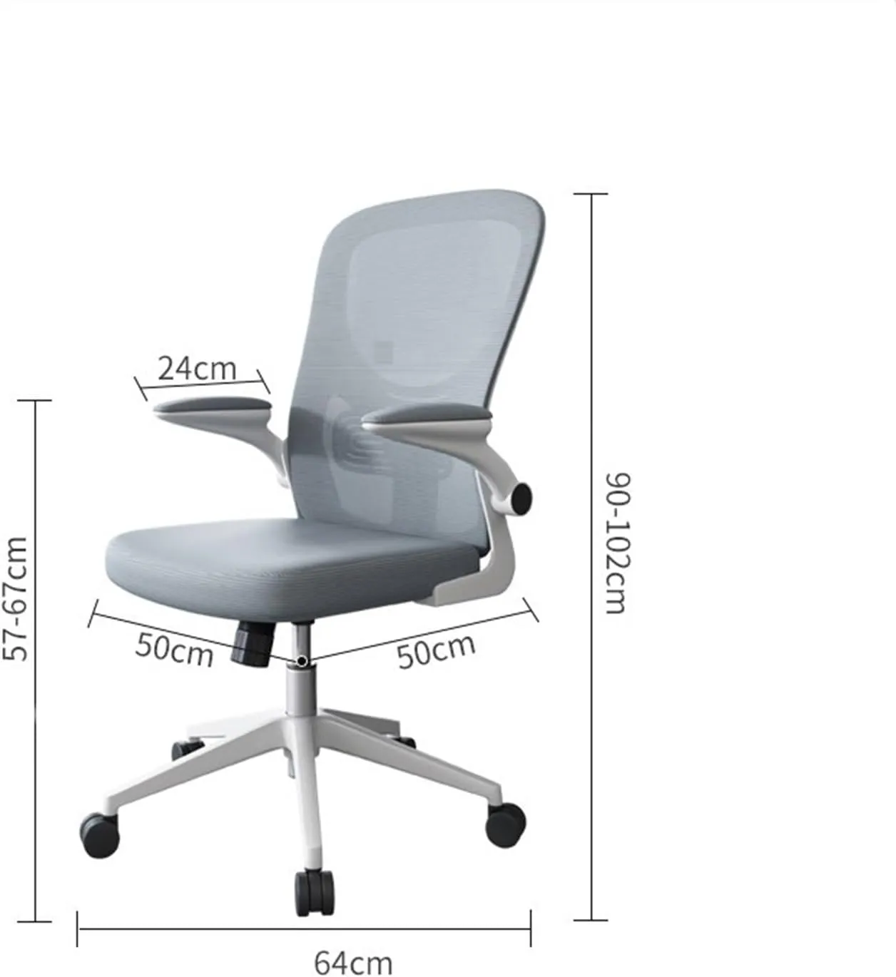 Classic Office Chair Simple Modern Staff Chair Can Be Rotated with Armrests Backrest Mesh Parlor Negotiation Chair Desk Task Chair(Black)