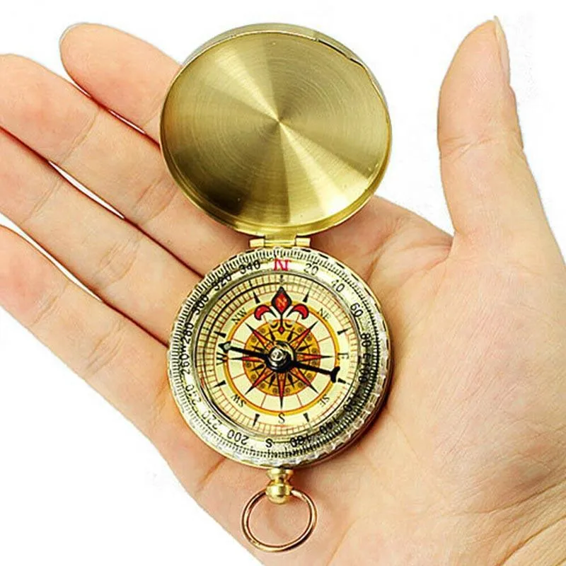Classic Portable Brass Compass Camping Survival Outdoor Hiking Watch Map New Au
