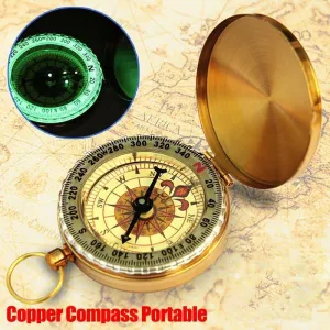 Classic Portable Brass Compass Camping Survival Outdoor Hiking Watch Map New Au