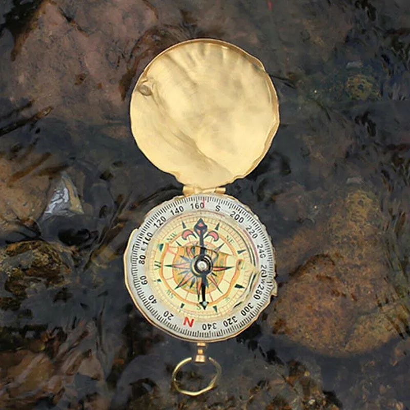 Classic Portable Brass Compass Camping Survival Outdoor Hiking Watch Map New Au