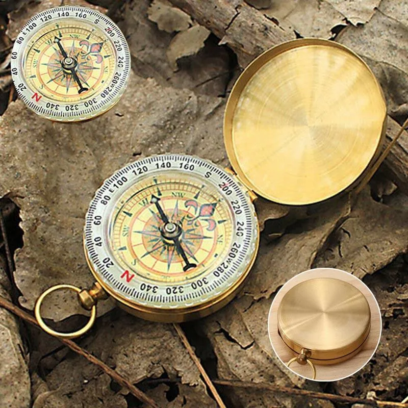 Classic Portable Brass Compass Camping Survival Outdoor Hiking Watch Map New Au
