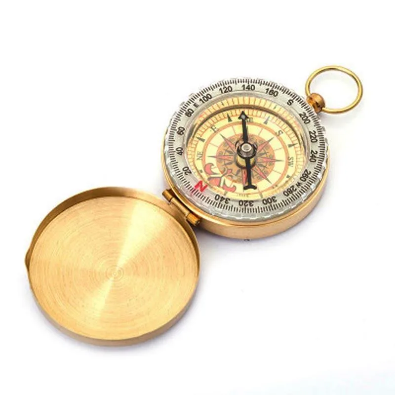 Classic Portable Brass Compass Camping Survival Outdoor Hiking Watch Map New Au