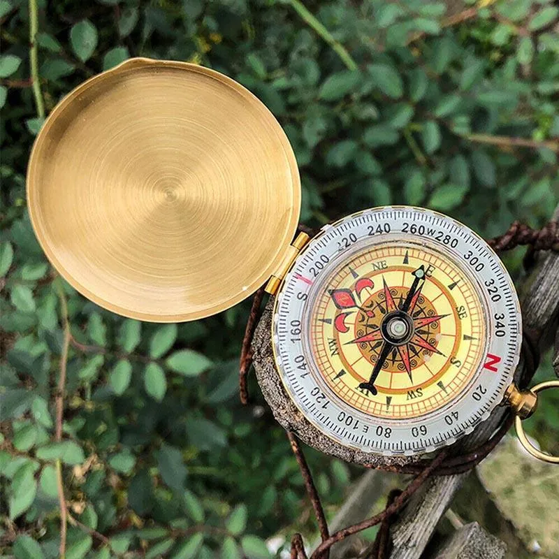 Classic Portable Brass Compass Camping Survival Outdoor Hiking Watch Map New Au