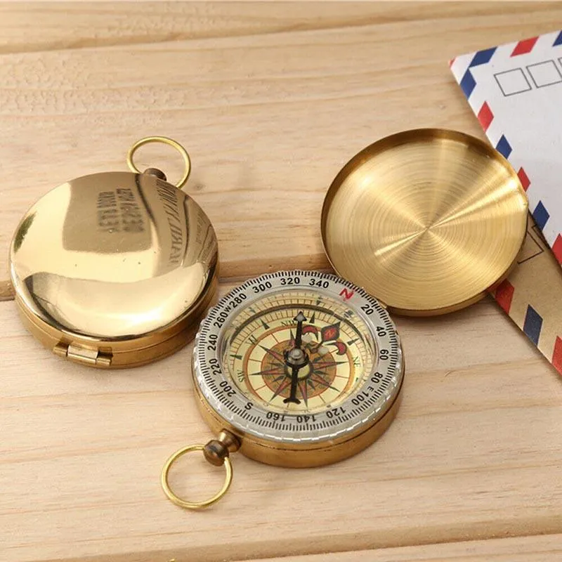 Classic Portable Brass Compass Camping Survival Outdoor Hiking Watch Map New Au