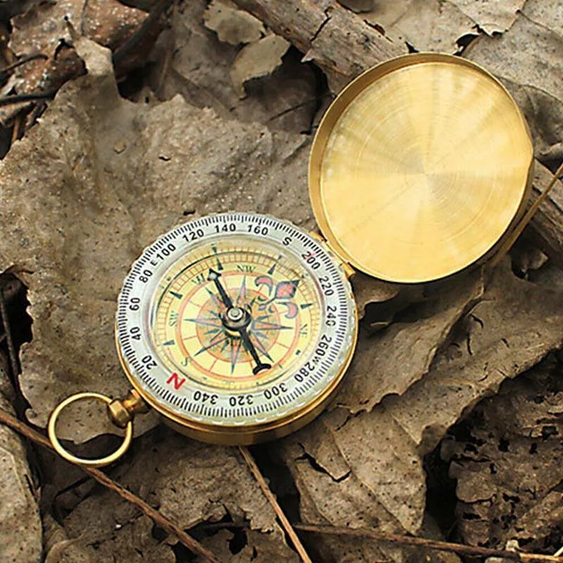 Classic Portable Brass Compass Camping Survival Outdoor Hiking Watch Map New Au