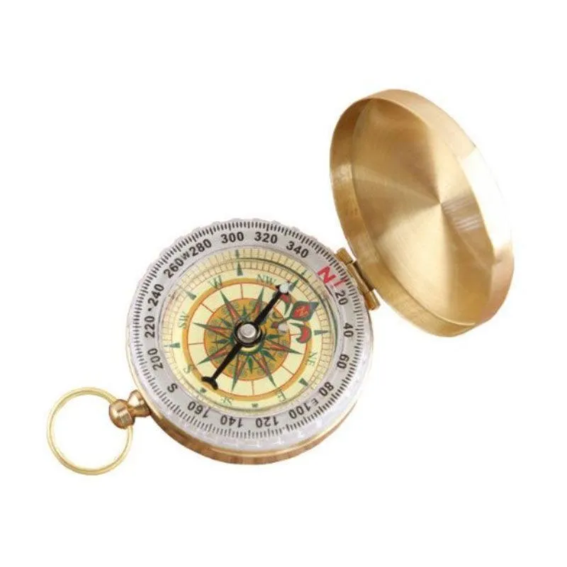 Classic Portable Brass Compass Camping Survival Outdoor Hiking Watch Map New Au