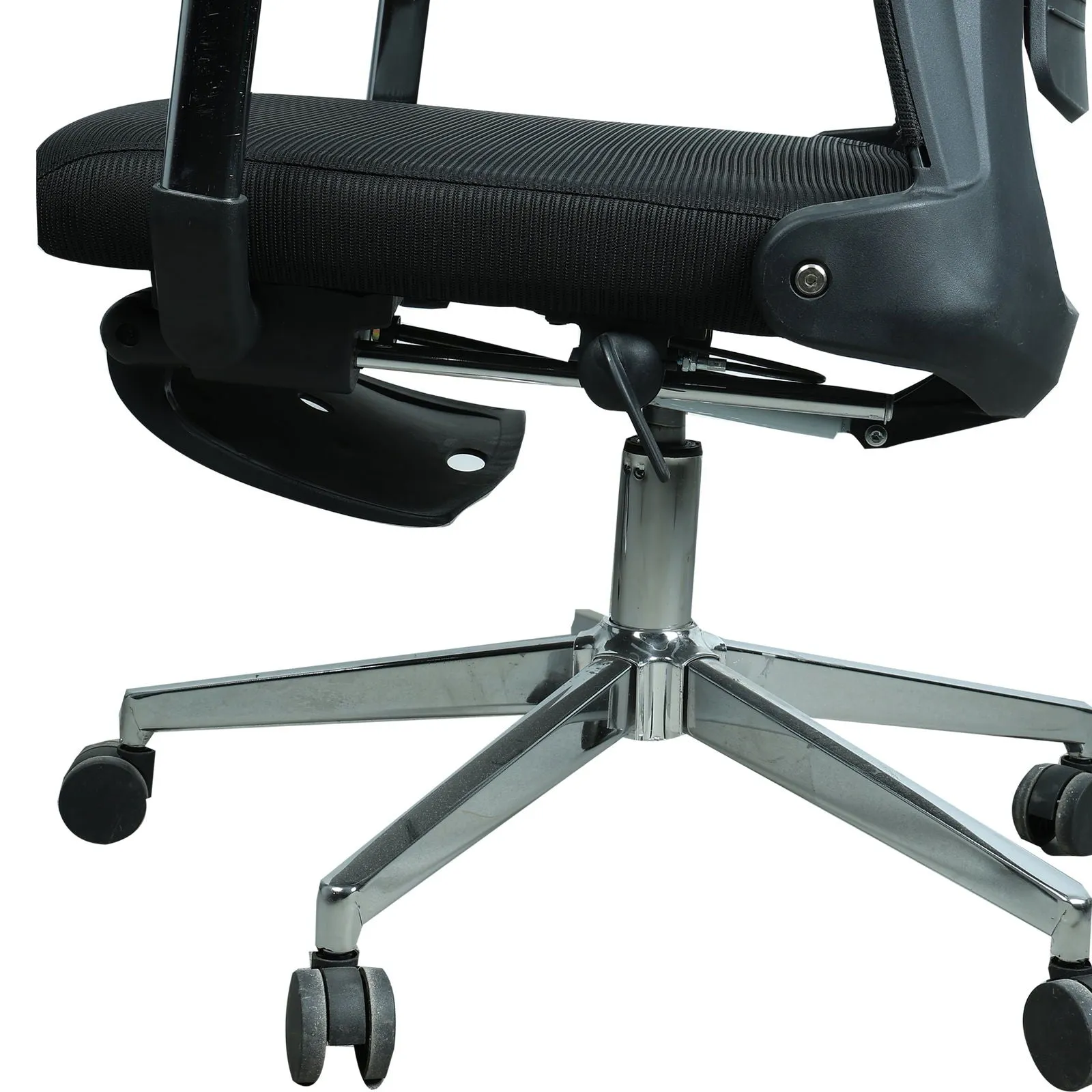 Comfortable Chair for Home with High Back, Headrest, Armrest in Black